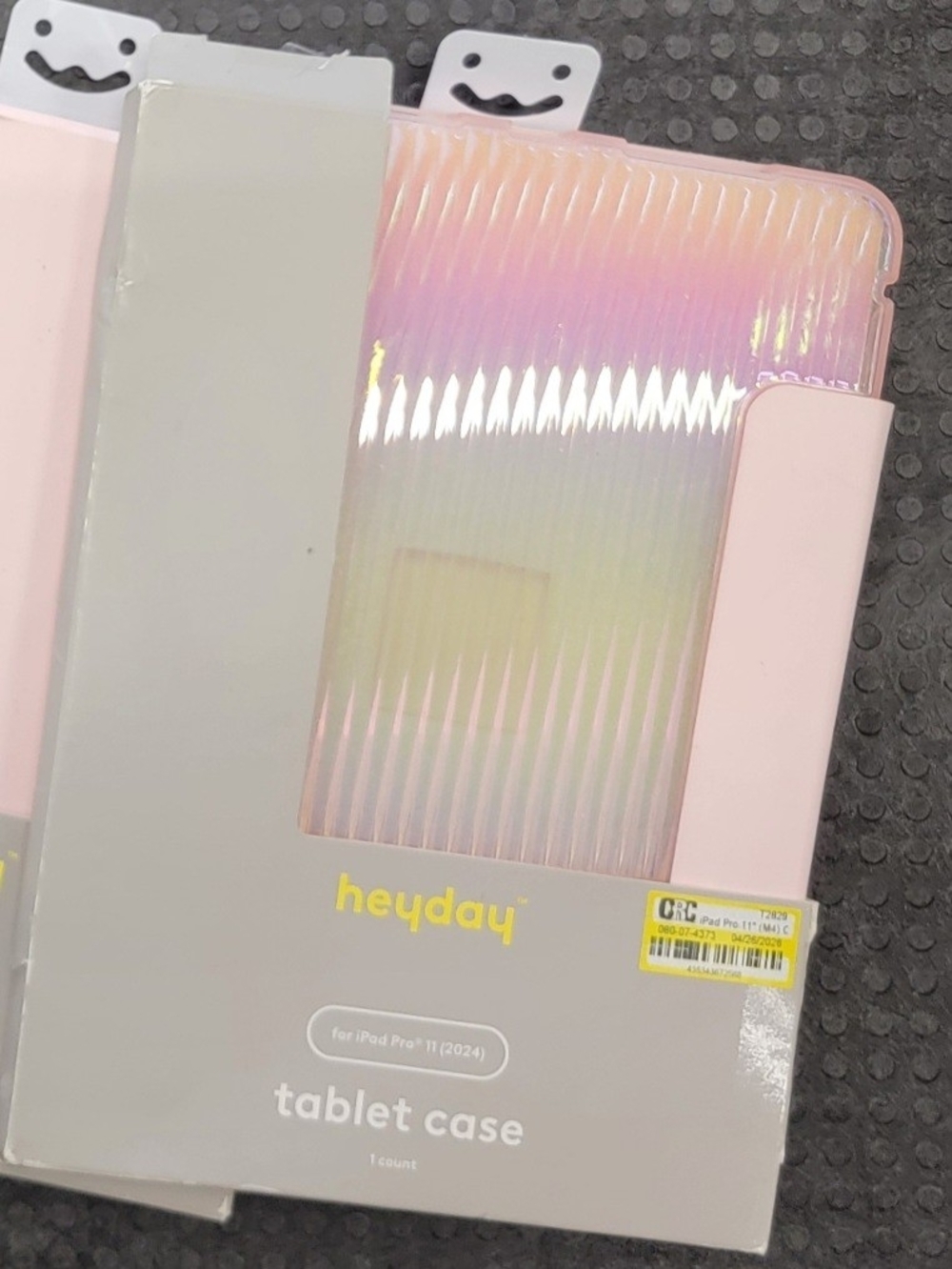 Heyday Pink Iridescent Ribbed Tablet Case for Ipad Pro 11